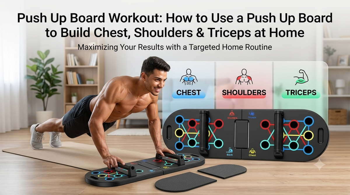 Push Up Board Workout: How to Use a Push Up Board to Build Chest, Shoulders & Triceps at Home