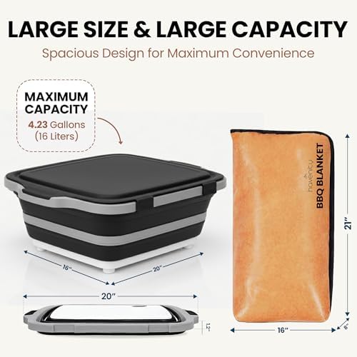 16L BBQ Tub+ Blanket (Black)